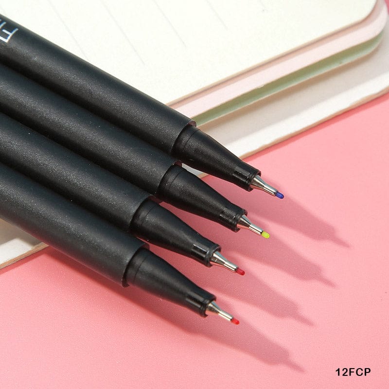 MG Traders Pen Fineliner Color Pen 0.4Mm 12Pc (12Fcp)